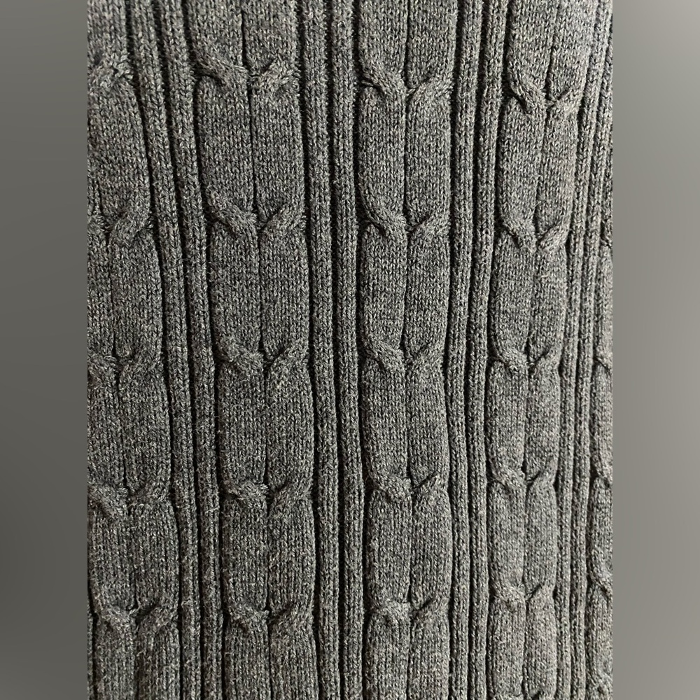 St. John’s Bay: Gray, cable-knit sweater - Picture 3 of 10